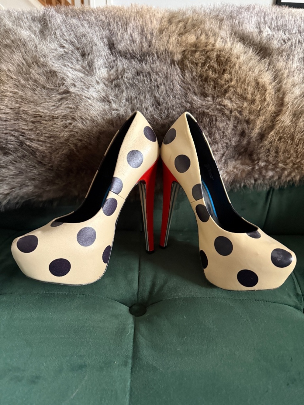 Dottie Polka Dot Leather Platforms